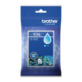 Brother LC-536C Cyan Ink cartridge packaging with blue background and white Brother logo displayed prominently. Brother LC-536C Cyan Ink cartridge packaging with blue background and white Brother logo displayed prominently.