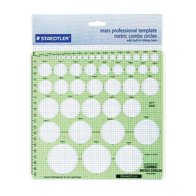 Staedtler Metric Circle Template - 2mm to 50mm | CartridgesDirect