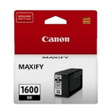 Canon PGI1600 Black Ink Tank, genuine Canon product packaging with MAXIFY label and product details.