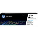 HP Genuine 206X Black High Yield Toner Cartridge, original LaserJet packaging with blue and white logo.