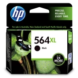 Genuine HP 564XL Black Ink Cartridge, HP branded, black, in original packaging, XL capacity.