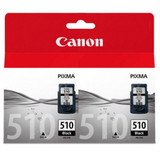 Canon PG510 Black Ink Cartridge packaging, original Canon product, black ink, PIXMA series.