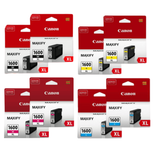 Canon PGI1600XL Ink Cartridge Value Pack - Includes: [2 x Black, Cyan, Magenta, Yellow]