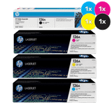HP 126A Toner Cartridges Value Pack  - Includes: [1 x Black, Cyan, Magenta, Yellow]