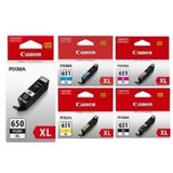 Canon PGI650XL,CLI651XL Ink Cartridge Value Pack - Includes: [2 x Black, 1 x Cyan, Magenta, Yellow]