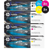 HP 975X Ink Cartridge Value Pack - Includes: [2 x Black, Cyan, Magenta, Yellow]