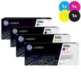 HP 508X Toner Cartridge High Yield (XL) - Includes: [1 x Black, Cyan, Magenta, Yellow]