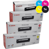 Canon CART316 Toner Cartridges Value Pack - Includes: [1 x Black, Cyan, Magenta, Yellow]