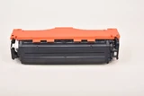 Compatible HP 305A Magenta Toner Cartridge, black and orange, replacement printer cartridge.