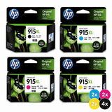 HP 915XL Ink Cartridge Value Pack - Includes [4x Black, 2x Cyan, Magenta, Yellow]
