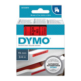 Dymo D1 Black on Red 19mmx7m Tape