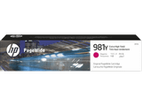 Genuine HP 981Y Magenta Pagewide Ink Cartridge, HP brand, magenta color, original packaging.