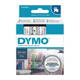 Dymo D1 Black on Clear 24mmx7m Tape