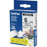 Brother TZ111 6mm (Black on Clear) Tape
