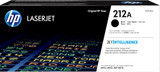 HP Genuine 212A Black Toner Cartridge, LaserJet printer supplies, HP brand, black color packaging.