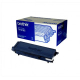 Brother TN3185 Toner Cartridge, black, by Brother, replacement printer toner in packaging and outside.