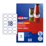 Avery Label Oval L7102 18Up Pk10
