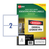 Avery Laser Label HD L7068 2Up Pk25