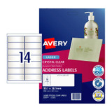 Avery Laser  Label Clr L7563 14Up Pk25