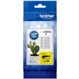 Brother LC436XL Yellow Ink Cartridge packaging with cactus illustration and product details displayed clearly.