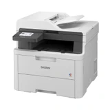 Brother L3755CDW Multifunction Centre Laser Printer, white, with open top and black paper tray visible.