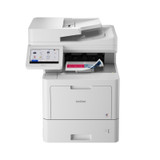 Brother L9630CDN Multifunction Centre Laser Printer, white, with control panel and open paper tray visible.