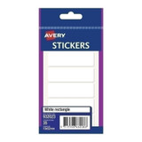 Avery White Rectangle Sticker 19x62 - Pack of 10 | Premium Quality Stickers