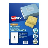 Avery Clear Inkjet Labels J8567 - Pack of 25 (Box of 5) | High-Quality Adhesive Labels