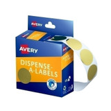 Avery Display Dot 24mm Gold Pack of 250 - Box of 5 | Premium Quality Labels