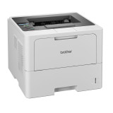 Brother HL-L6210DW Mono Laser Printer, white, with top open, showcasing interior, Brother logo visible.