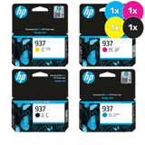 HP 937 Black Ink Cartridge - Includes [1 x Cyan, Magenta, Yellow, Black]