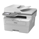 Brother MFC-L2920DW Laser Multifunction Printer, white and gray, with open top and control panel visible.