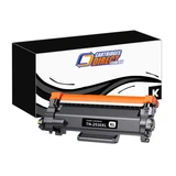 Brother TN-2530XL black high yield toner cartridge, orange and gray, compatible replacement for Brother printers.