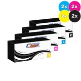 Compatible Brother TN-258XL Toner Cartridge Value Pack, 2x Black, Cyan, Magenta, Yellow, color toner boxes.