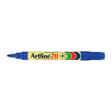 Artline 107003 Genuine Office Supply Pen, blue marker with yellow label and multicolor design details.