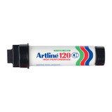 Artline 120 Permanent Marker 20mm Wedge Black (Box of 6)
