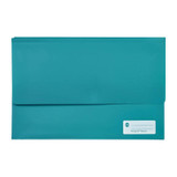 Teal Marbig Polypick Foolscap Document Wallet, Genuine, with label on bottom right corner.