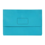 Marbig Slimpick A3 Document Wallet, Genuine Marine Blue, A3 size, rectangular shape with label area.