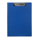 Marbig A4 Polypropylene Clipfolder in blue color with metal clip, genuine item, office supply.