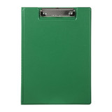 Green A4 Marbig polypropylene clipfolder, genuine original product with metal clip, shown in green color.
