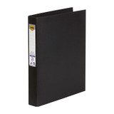 Marbig Ring Binder A4 25mm 4 D-Ring PE Black