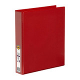 Marbig Clearview Insert Binder A4 38mm 2D Ring, red color, product label on spine visible.