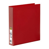 Red Marbig Clearview A4 4D Ring Binder 38mm, Genuine product with label and barcode visible.