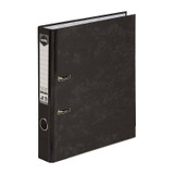 Marbig Half Lever Arch File A4 Reinforce Spine Black Mot (Box of 20)