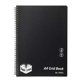 Spirax P595G PP Grid Book A4 200 Page Black Side Opening (Pack of 5)