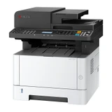 Kyocera MA4000FX Mono MFP, black and white printer with control panel and paper tray visible.