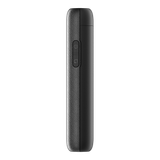 D-Link DWR-933M Wi-Fi Hotspot, sleek black portable device with rounded edges and power button.