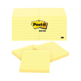 Post-It Lined Notes Canary Yellow 76 x 76mm (Pack of 12)