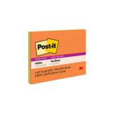 Post-it Super Sticky Notes 6845-SSPL Energy Boost, orange, 4 pads, 3M brand, adhesive notes.