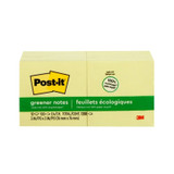 Post-It Greener Notes Canary Yellow 76 x 76mm (Pack of 24)